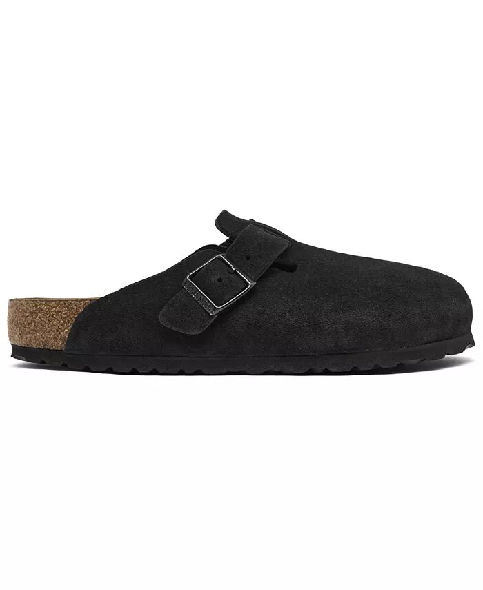 Мужские замшевые кожаные сабо Boston Soft Footbed от Finish Line Birkenstock, черный — фото 2