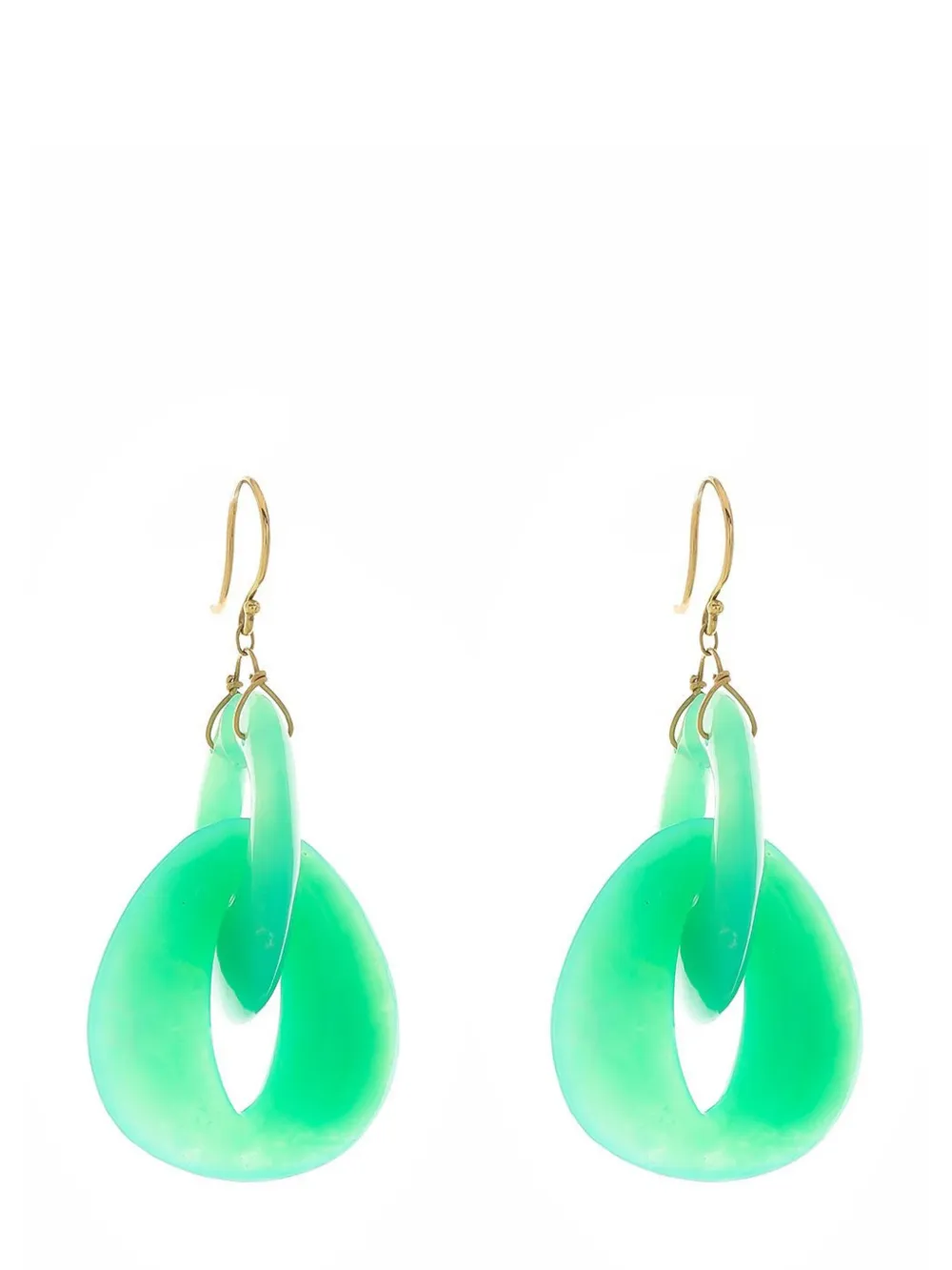 

Серьги Interlocking Peacock Eye из желтого золота с хризопразом Ten Thousand Things, золотой