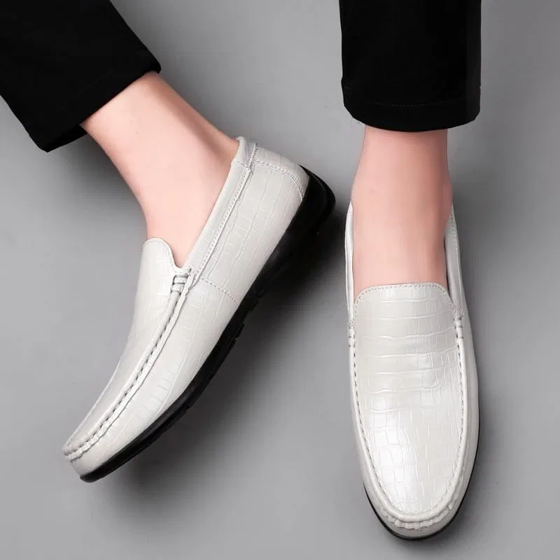 Лоферы мужские с принтом в клетку, Loafers, White SayfuR — фото 3