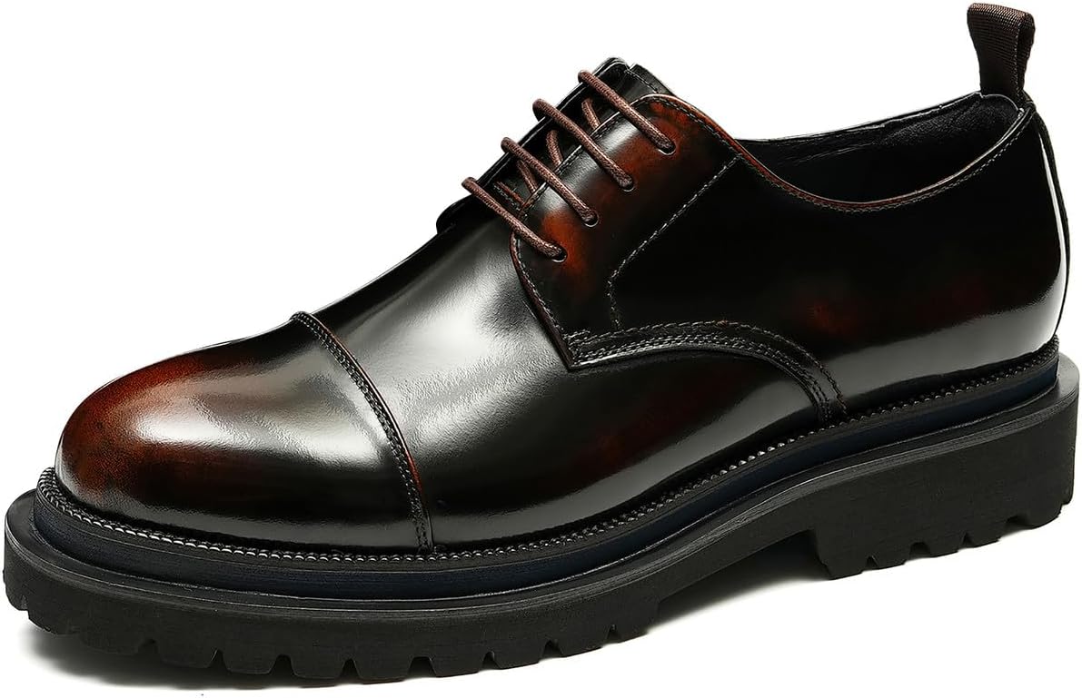 

Мужские оксфорды Santimon черные формальные деловые туфли из кожи с носком-каплей, дерби, повседневная обувь для мужчин