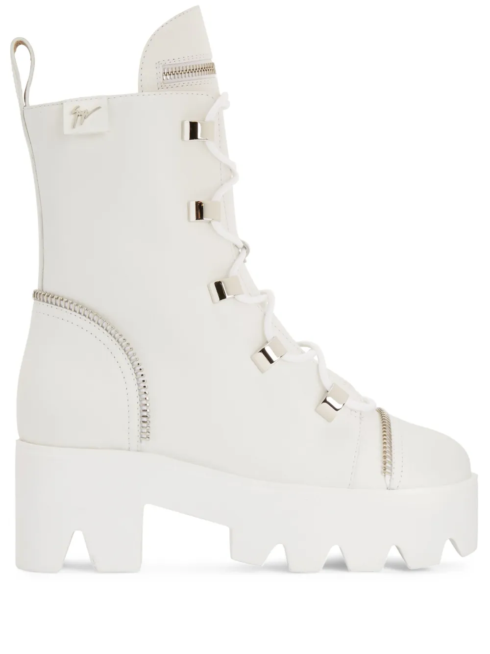 Ботинки Juliett на шнуровке Giuseppe Zanotti, белый