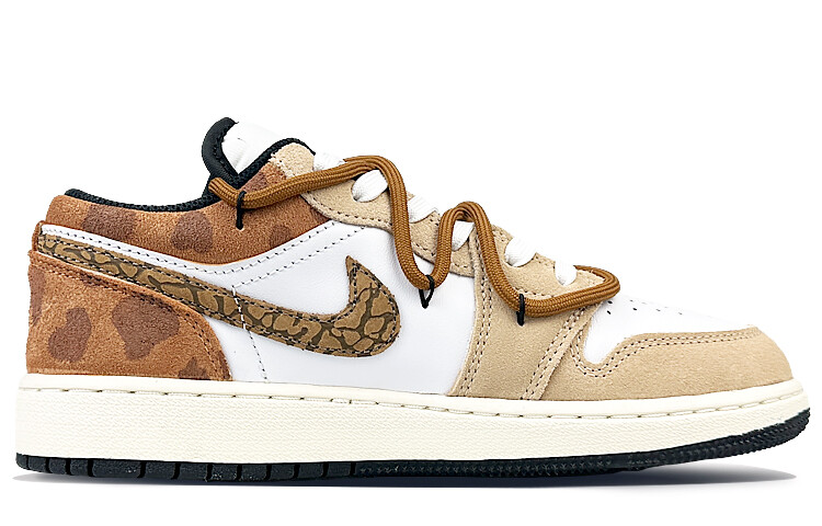 Кроссовки Air Jordan 1 Vintage Basketball Shoes Women's Low-Top White — фото 3