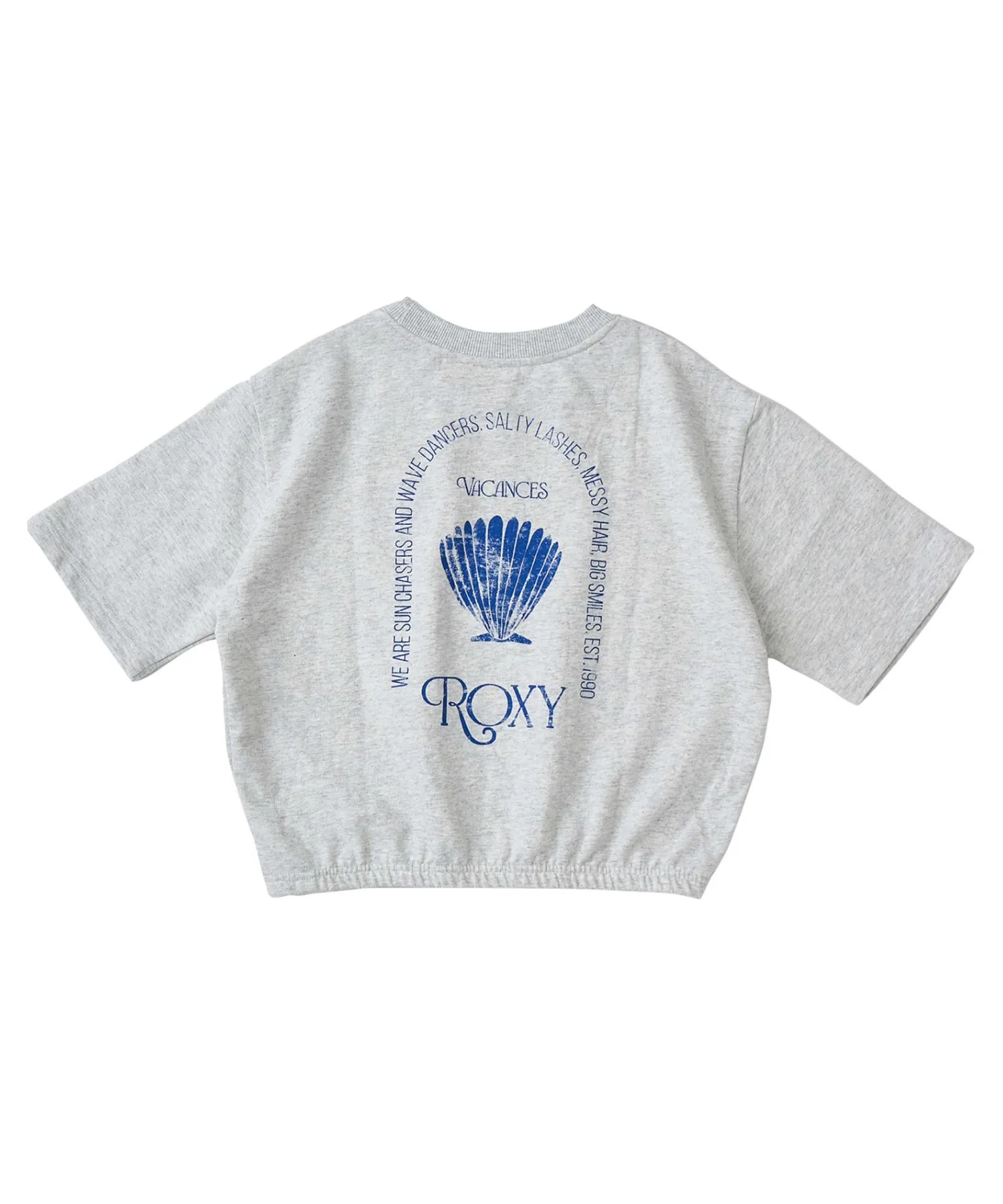 Детская футболка с начёсом и принтом MINI VACANCES TEE ROXY серый
