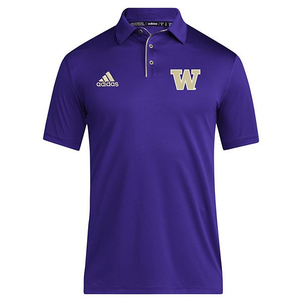 Мужская фиолетовая футболка-поло Washington Huskies 2024 Coaches Aeroready Adidas — фото 3