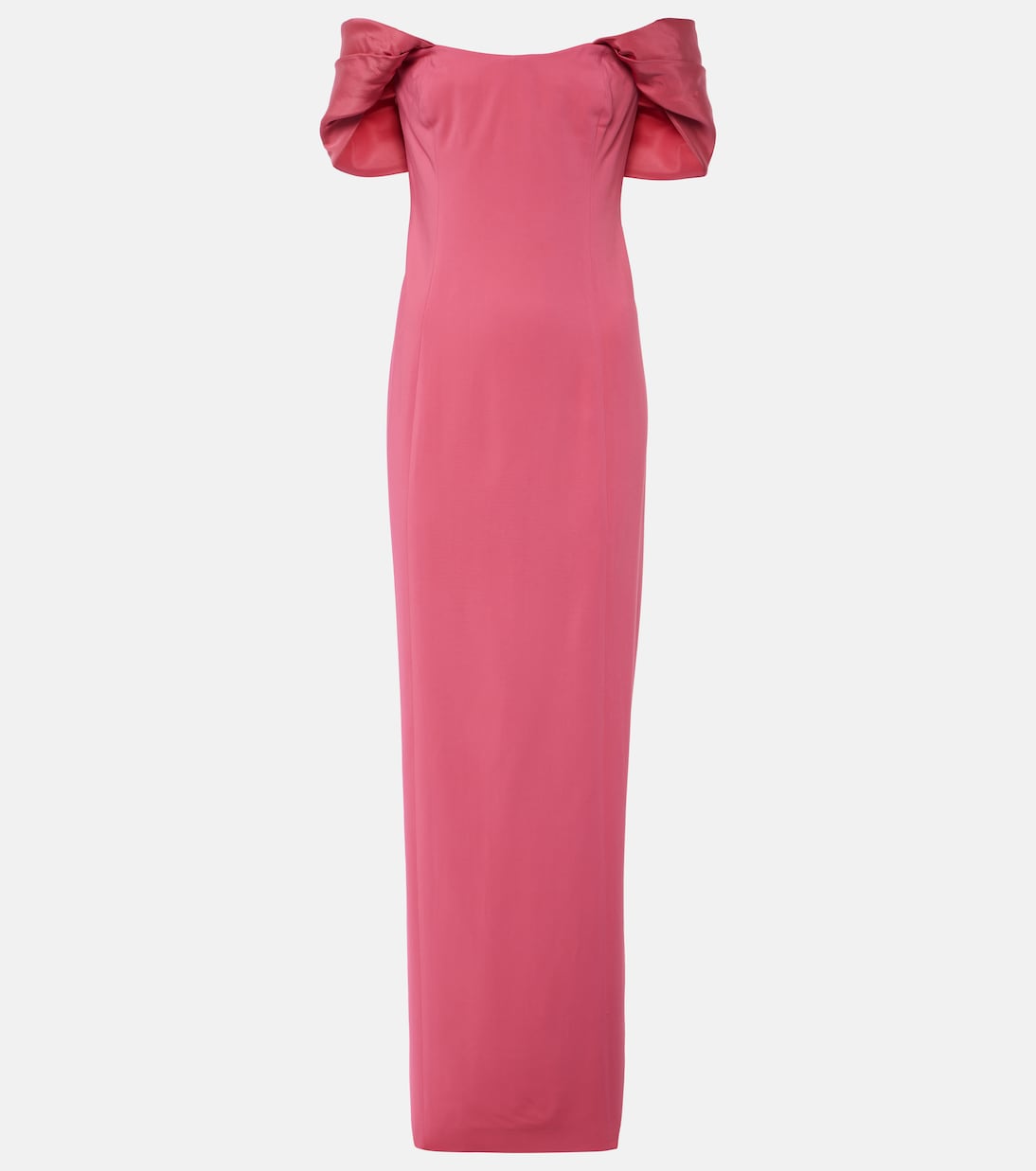 

Платье из кади с открытыми плечами Oscar de la Renta, Geranium