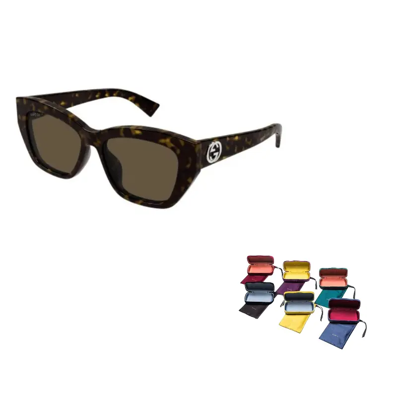 

GUCCI Кошачий глаз солнцезащитные очки Frame, Tortoiseshell