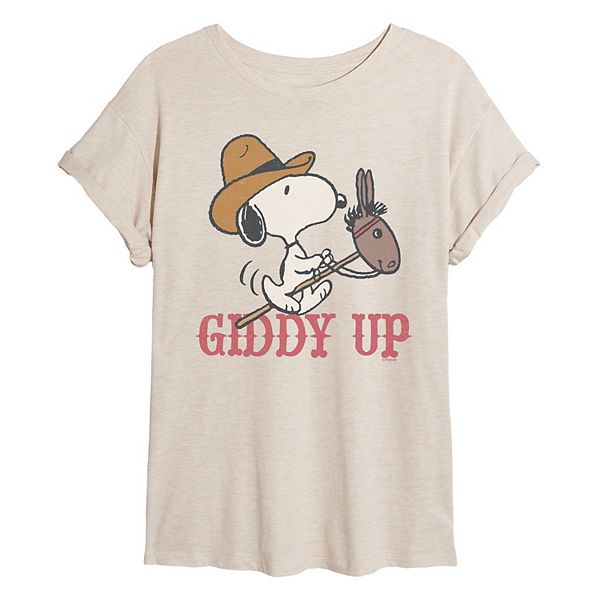 

Футболка oversized Peanuts Snoopy Giddy Up Licensed Character, Beige