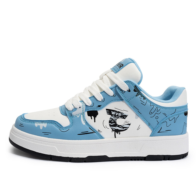 

Кроссовки JWVR Skateboarding Shoes Unisex Low-top White, белый/синий
