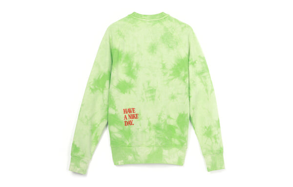Толстовка Men's Nike Sportswear Tie Dye Daisy Embroidered Round Neck Bright Green, зеленый — фото 2