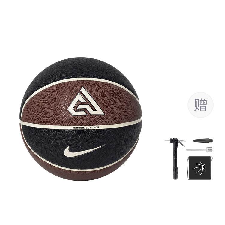 

Nike Баскетбольный мяч MVP GIANNIS ALL COURT Series PU цвета умбра-черный размер 7 тренировочный унисекс