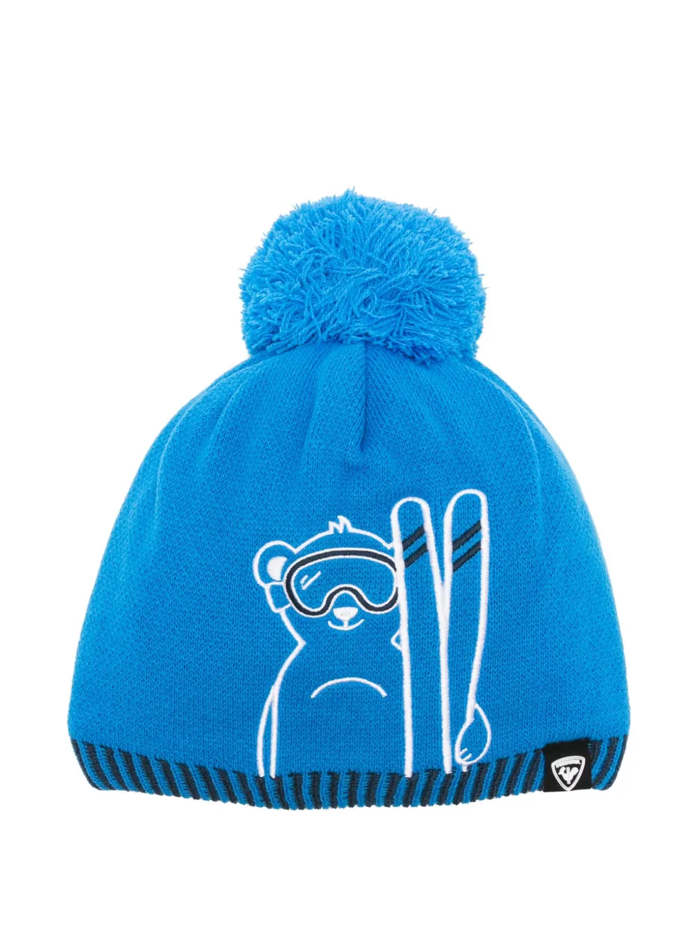 

Шерстяная шапка с принтом медведя Rossignol, синий