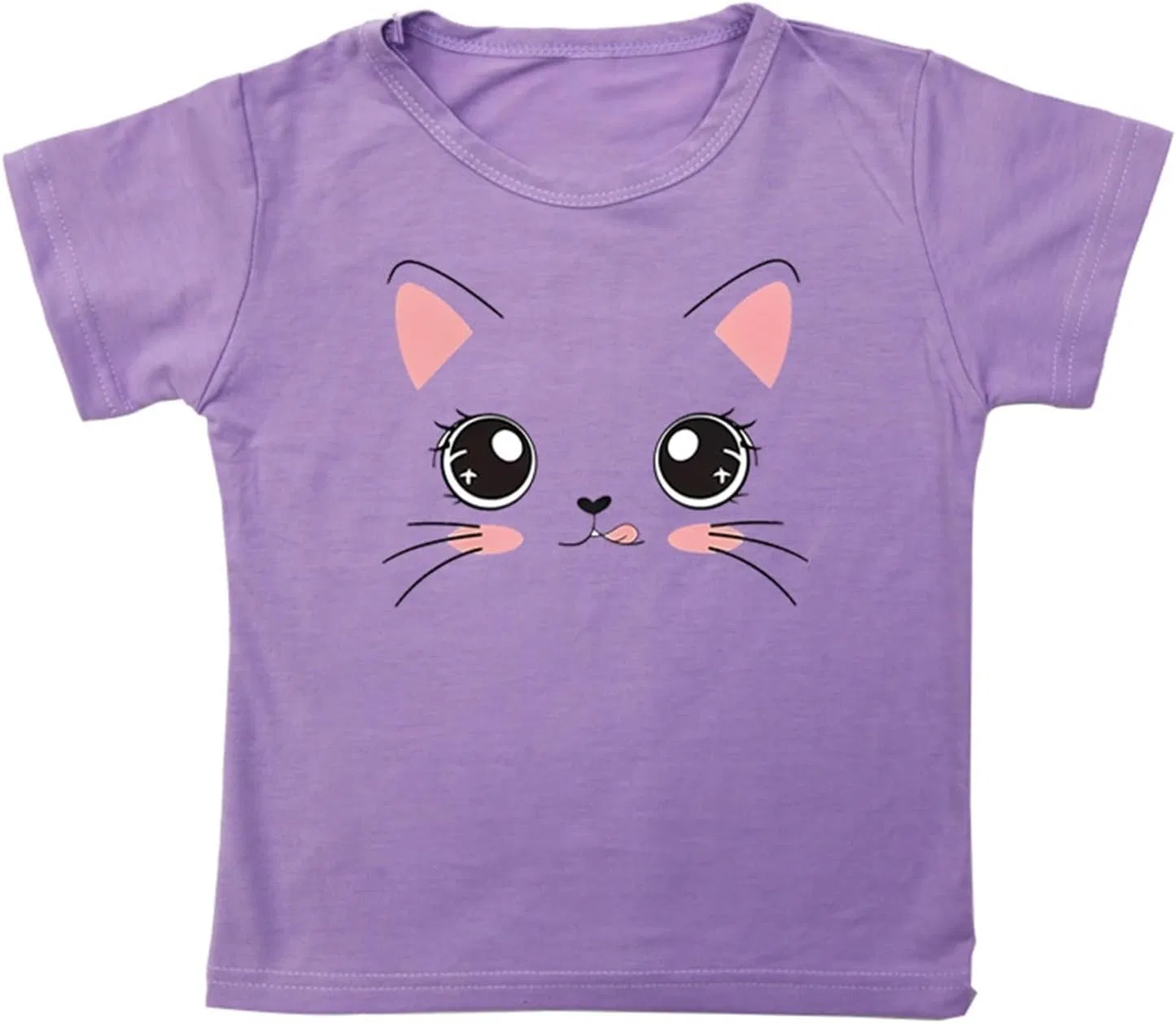 Футболка детская с принтом кошки, Generic, Purple