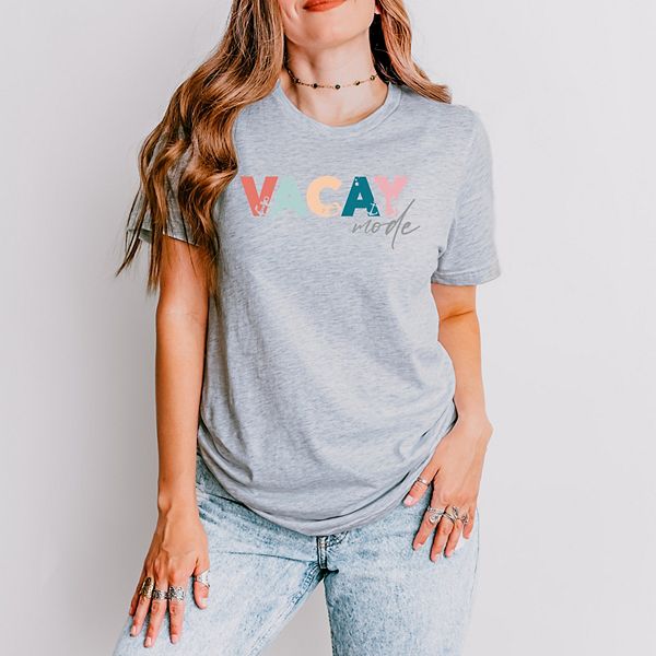 

Футболка с коротким рукавом Vacay mode colorful Simply Sage Market, Heather Grey, Серый, Футболка с коротким рукавом Vacay mode colorful Simply Sage Market, Heather Grey