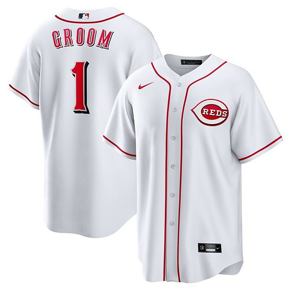 

Мужская белая реплика домашней футболки Cincinnati Reds #1 Groom Nike