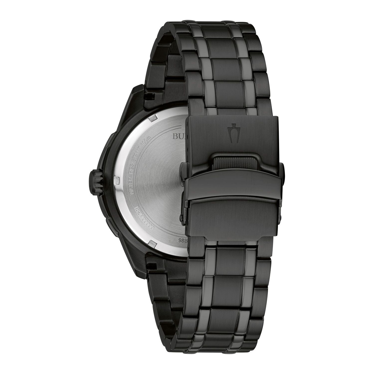 

Мужские черные часы из нержавеющей стали — 98B361 Bulova