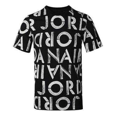 

Футболка как mj lbrand ss aop crew t shitr black Air Jordan, черный