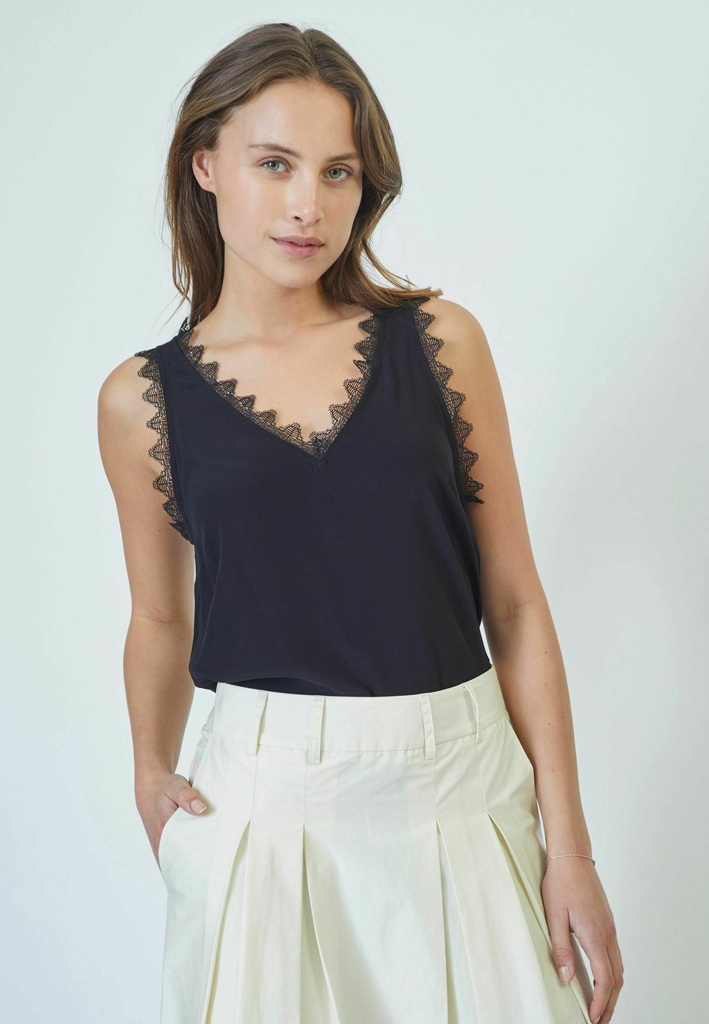 

Блуза PERINCC LACE SINGLETT - Top Co'couture, черный