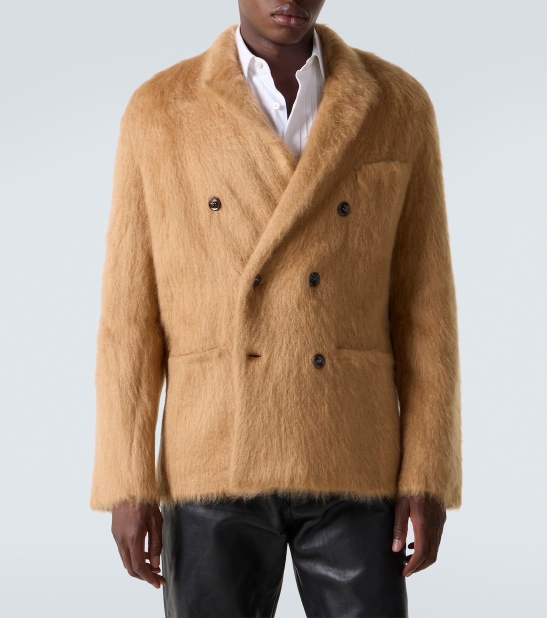 Блейзер из кашемира, мохера и шелка Tom Ford, Camel Beige — фото 3
