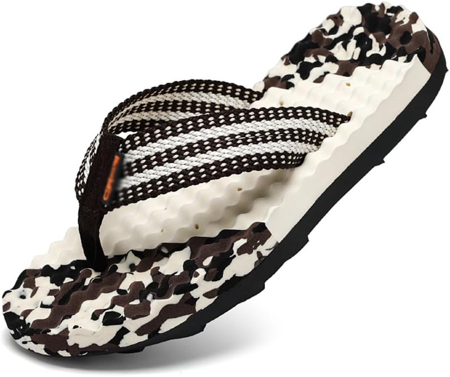 

Мужские шлепанцы, противоскользящие для улицы, модные пляжные тапочки, мягкая и удобная верхняя часть из ленты, противоскользящие зажимы для ног, домашние и сандалии (Размер: EU 41, Цвет: армейский зеленый) Bydzkj