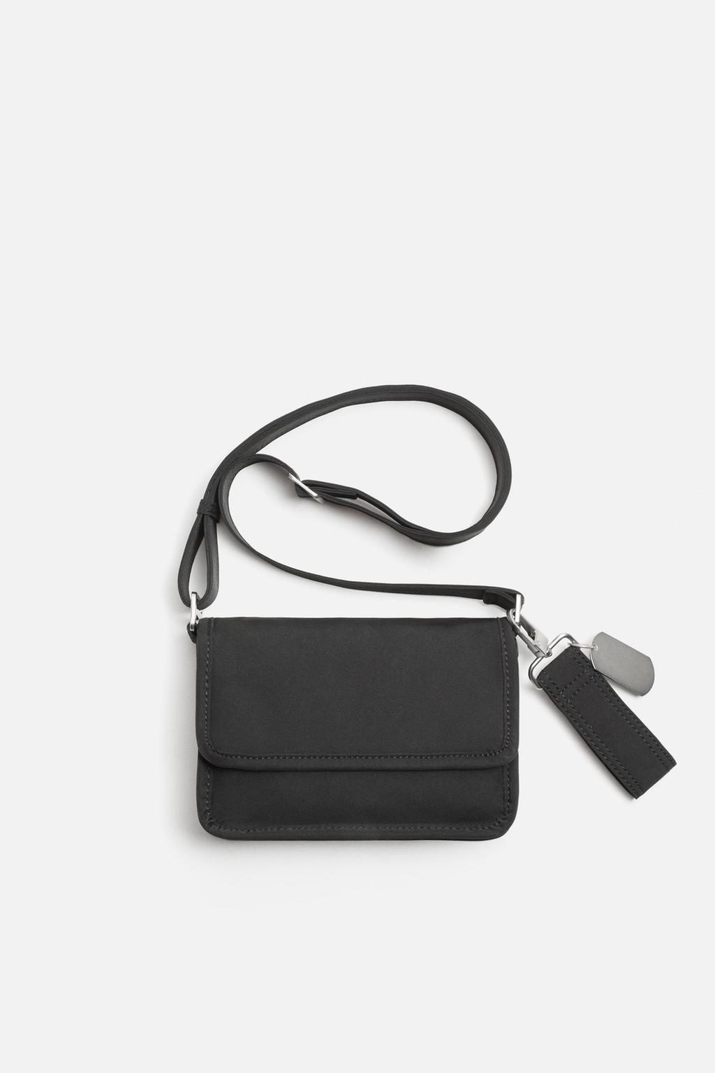 

Нейлоновая сумка через плечо ZARA, черный