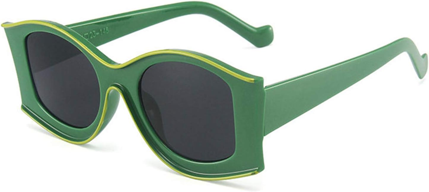 

Модные разноцветные солнцезащитные очки «кошачий глаз» для женщин, винтажные очки с леопардовым принтом, зеленые и оранжевые очки для мужчин, трендовые овальные солнцезащитные очки с защитой от УФ-излучения UV400 COTIA, Green