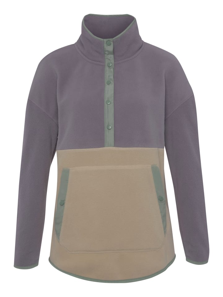 

Polarino Флисовый свитер бежево-светло-фиолетового цвета