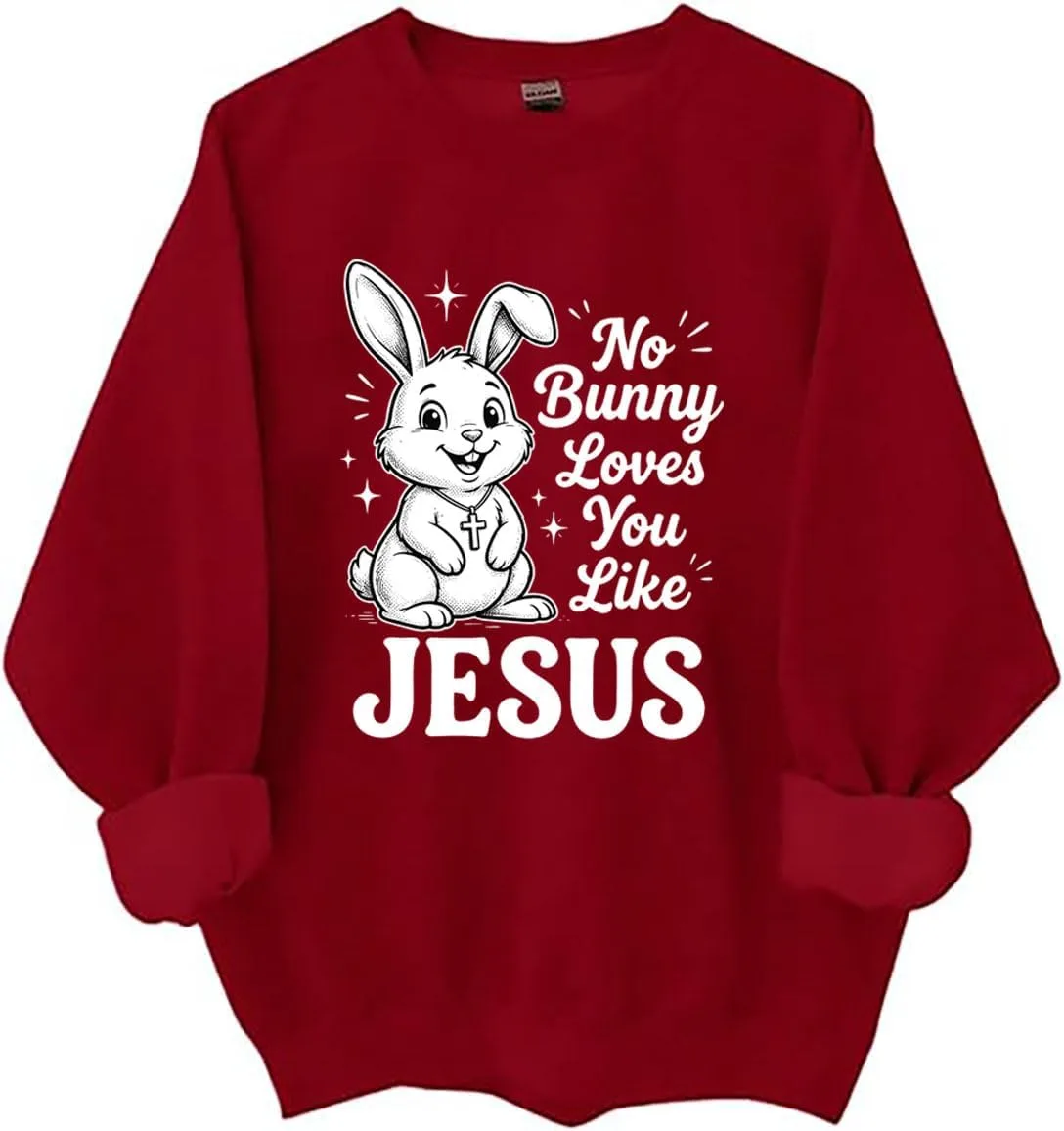 

Толстовка с принтом "No Bunny Loves You Like Jesus", пасхальная Czbic