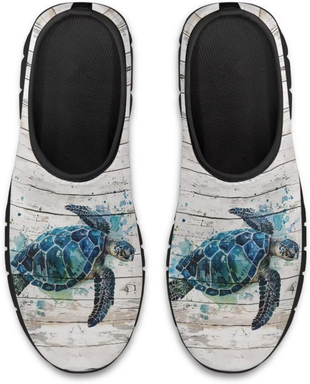 

Повседневные кроссовки Binienty для женщин и мужчин с принтом морской черепахи, лоферы с поддержкой свода стопы, низкие лоферы на платформе, Sea Turtle Wood Grain