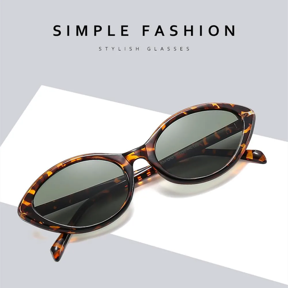 

LVTFCO Модные овальные очки в маленькой оправе "кошачий глаз" для занятий спортом на открытом воздухе, женские солнцезащитные очки для отдыха, Purple Yellow