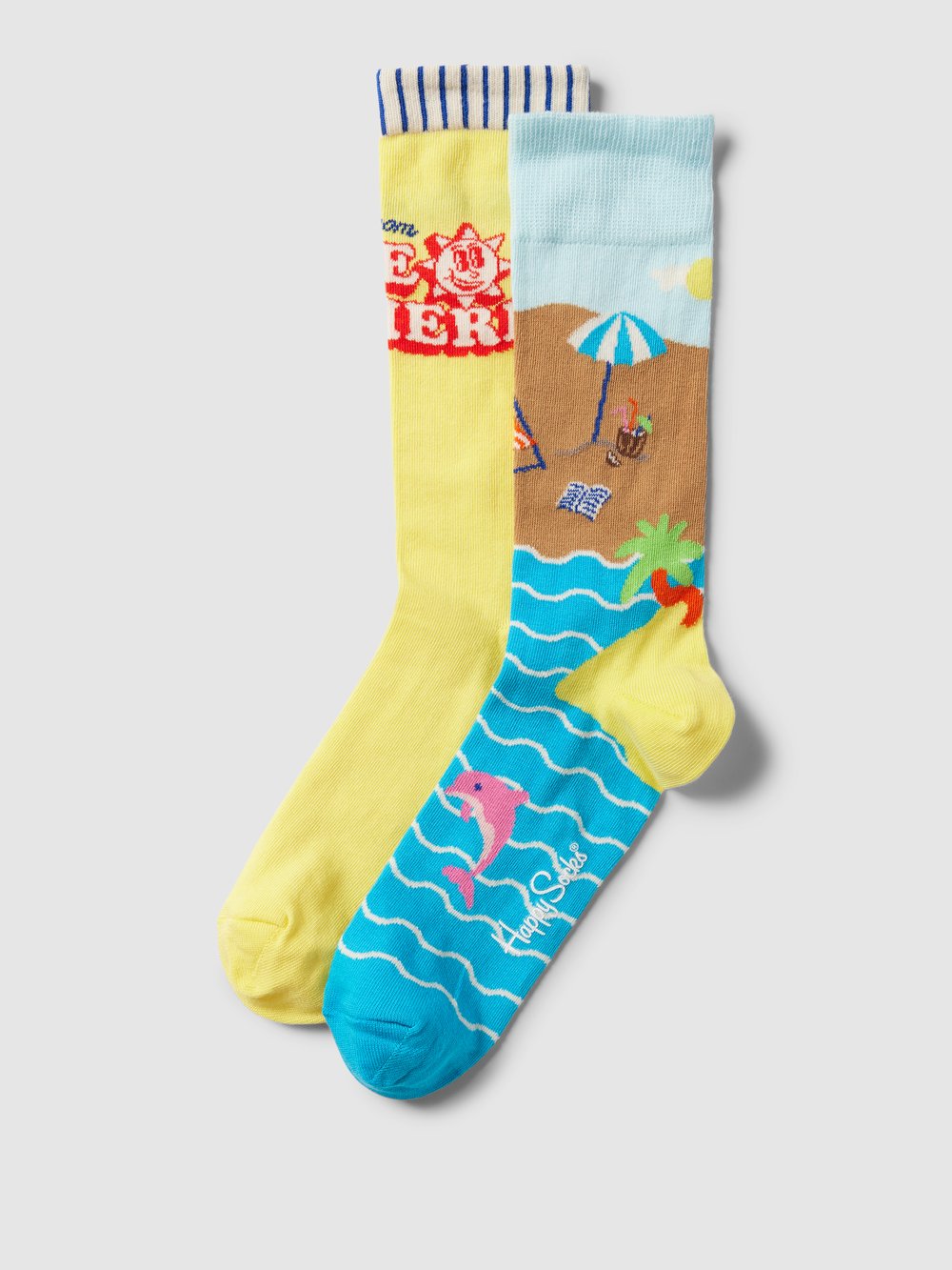

Носки в упаковке по 2 шт. с принтом по всей поверхности «Wish You Were Here» Happy Socks, желтый