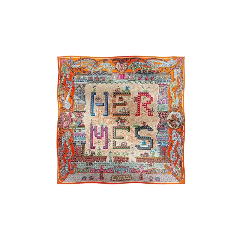 

Шелковый платок женский, разноцветный Hermes, мультиколор