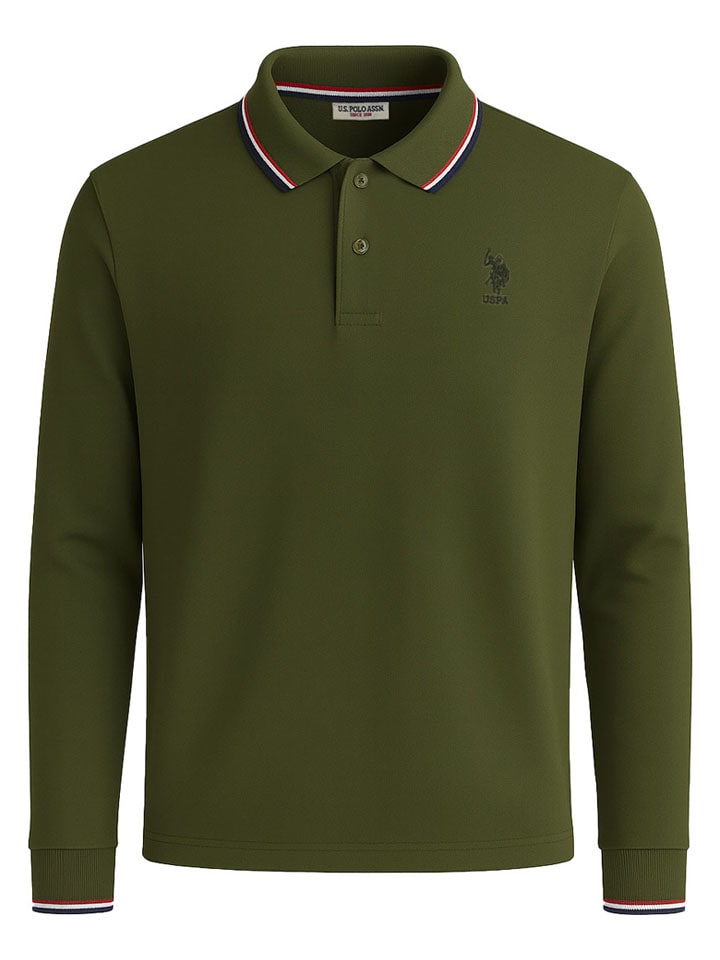 

U.S. Polo Assn. Рубашка-поло темно-зеленого цвета, Зеленый, U.S. Polo Assn. Рубашка-поло темно-зеленого цвета