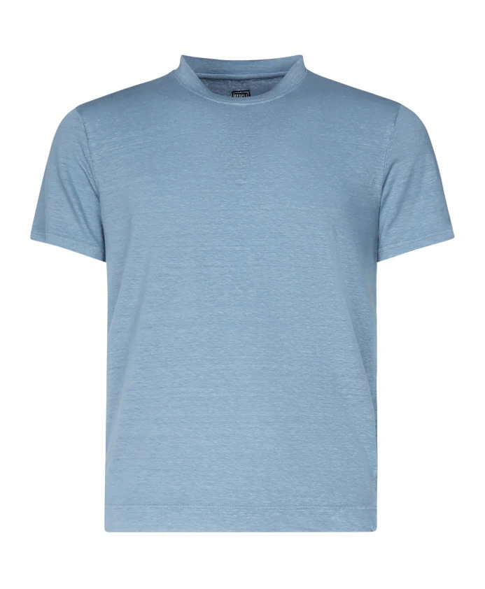 

Синяя льняная футболка и рубашка поло Fedeli, синий