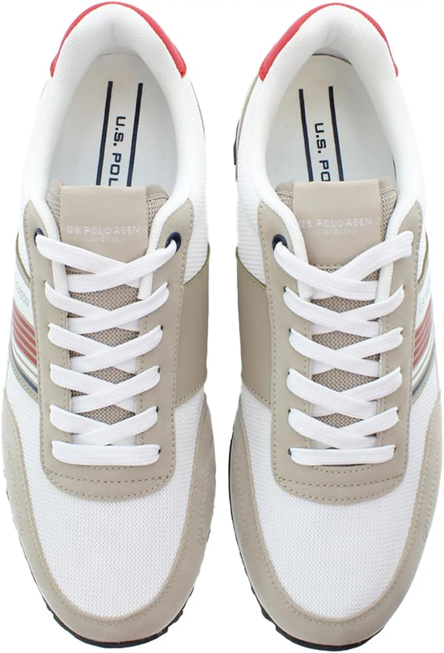 Мужские текстильные кроссовки US Polo Assn. XIRIO009M/5MU2 U.S. Polo Assn., белый/красный/кремовый — фото 2