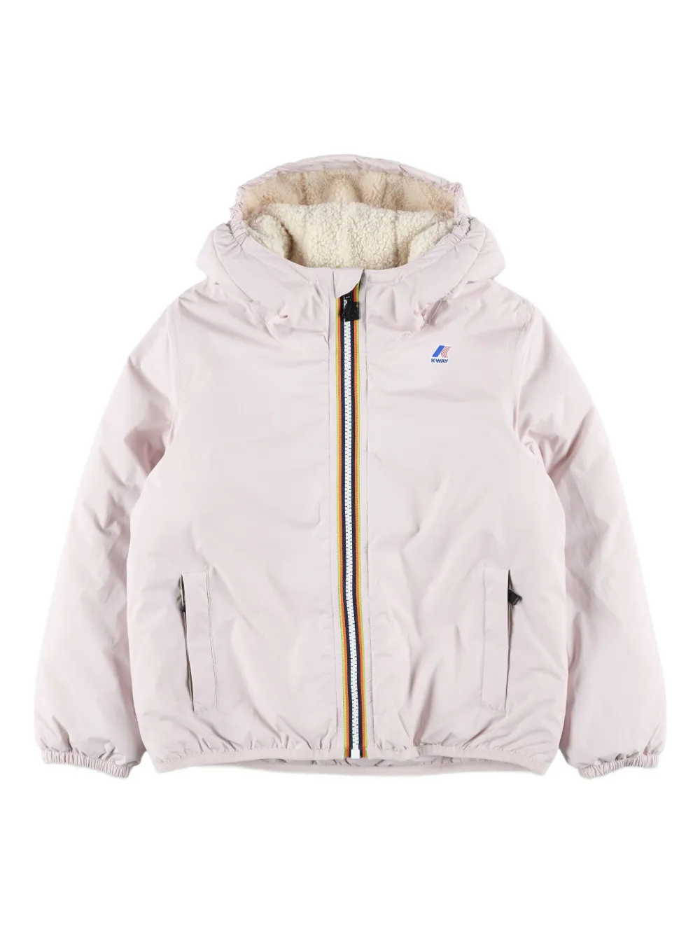 

Стеганая куртка с капюшоном K Way Kids, розовый