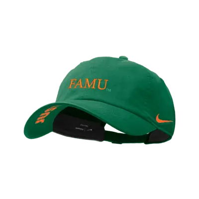 

Бейсболка Nike FAMU College Adjustable Cap, цвет Pine Green