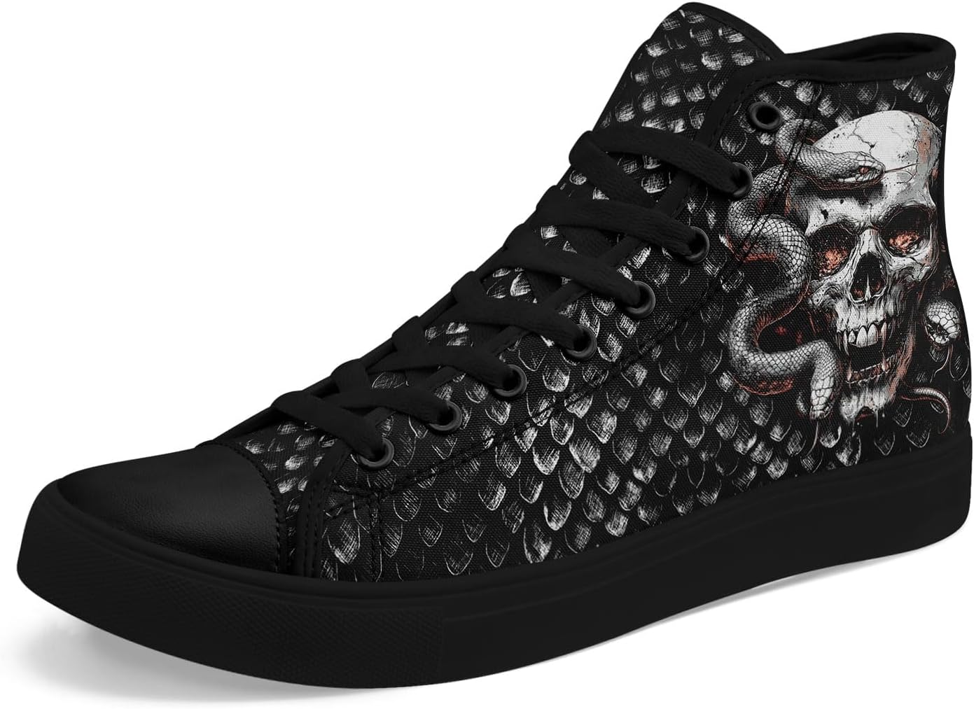 

Унисекс высокие кеды с готическим черепом для мужчин и женщин, стильные панк-кеды с изображением черепа, удобная повседневная обувь на плоской подошве Awsole, белый/черный/коричневый/серый