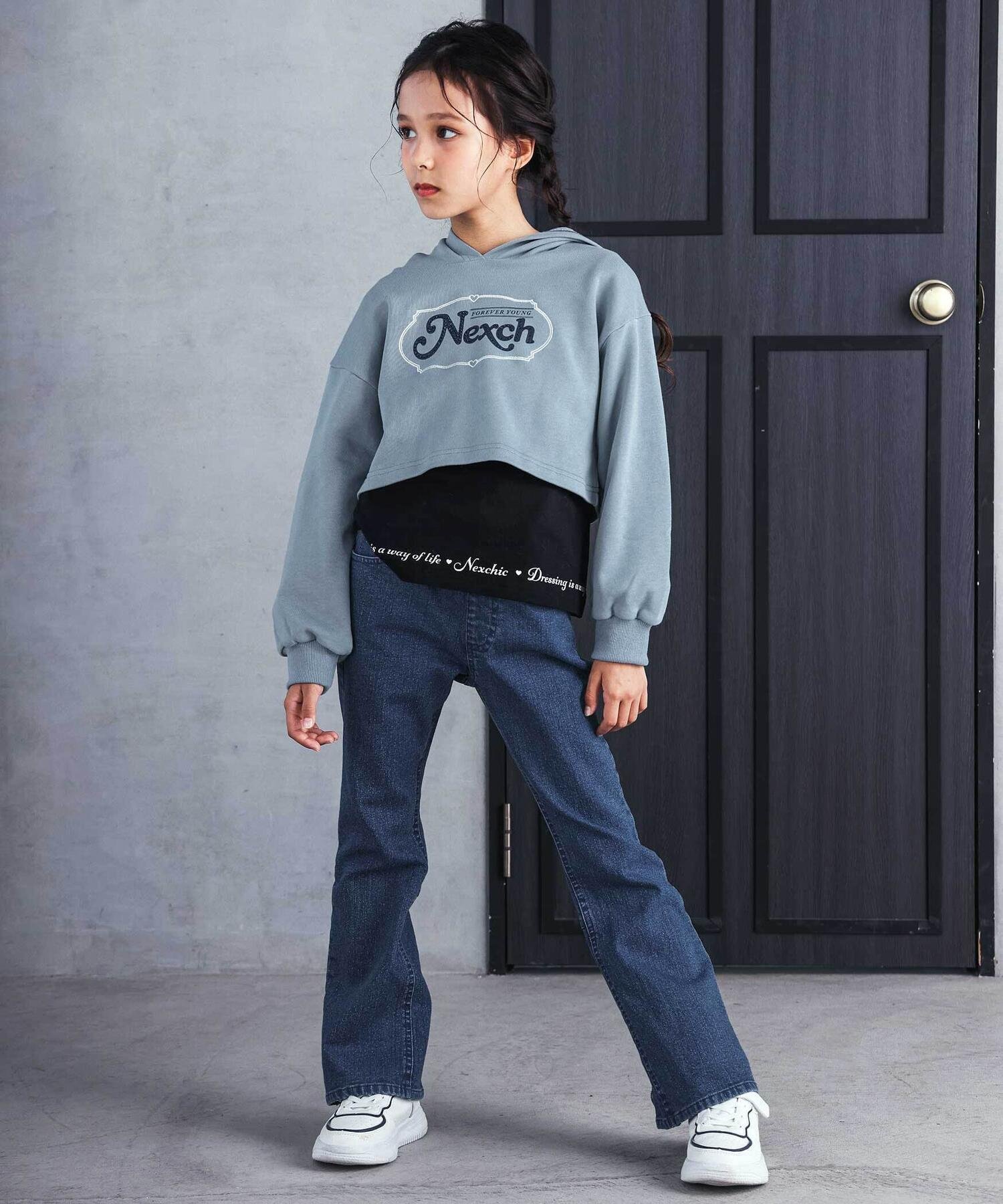 Брюки на молнии из саржи и джинсовой ткани (110–150 см) Nexchic, Navy — фото 3