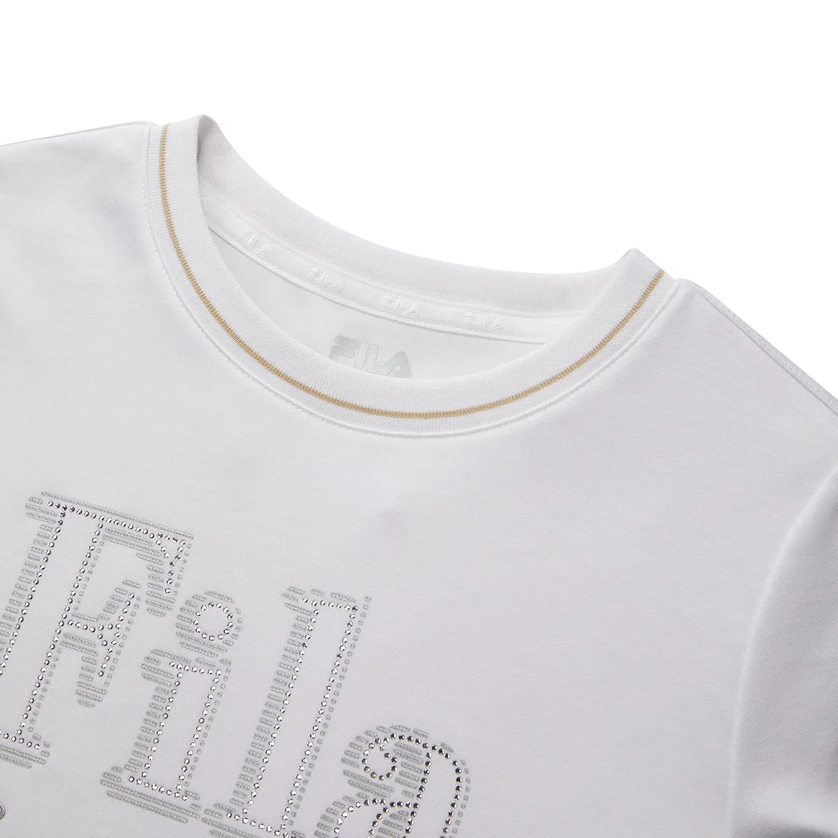 Футболка с круглым вырезом FILA KIDS белая — фото 4