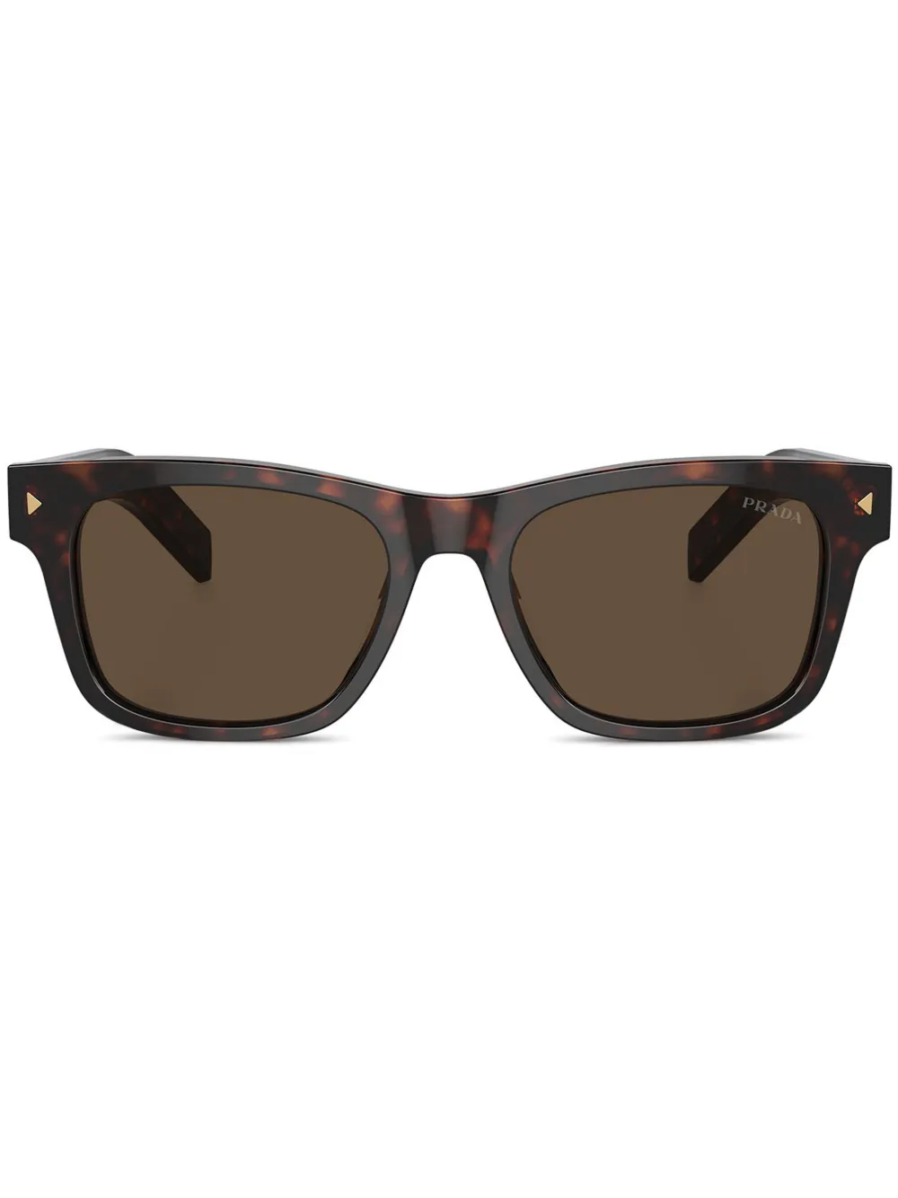

Солнцезащитные очки в прямоугольной оправе Prada Eyewear, коричневый