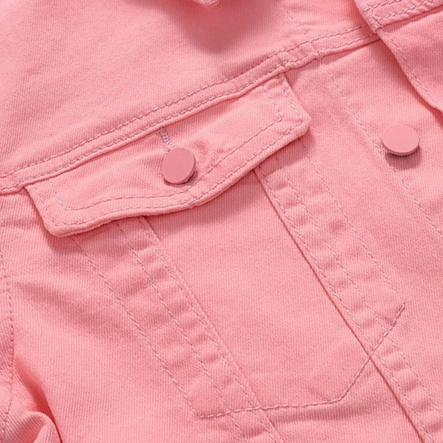 Мужская модная куртка-джинсовка в стиле Trucker Slim Fit, мотоциклетное джинсовое пальто, классическая джинсовая куртка для мужчин Generic, розовый — фото 2