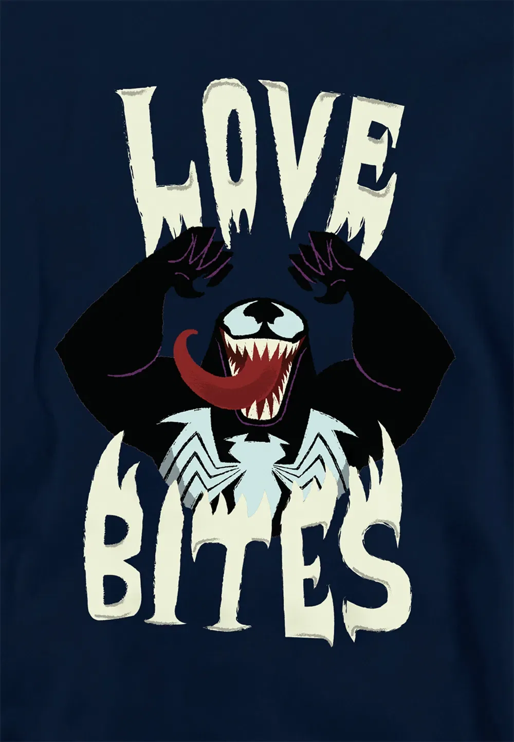 Детская худи Marvel Venom Love Bites, темно-синий, темно-синий — фото 2