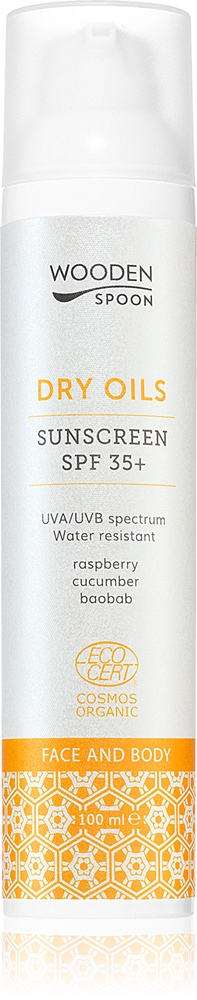 

Солнцезащитный лосьон с сухими маслами для лица и тела SPF 35 Woodenspoon, 100 мл