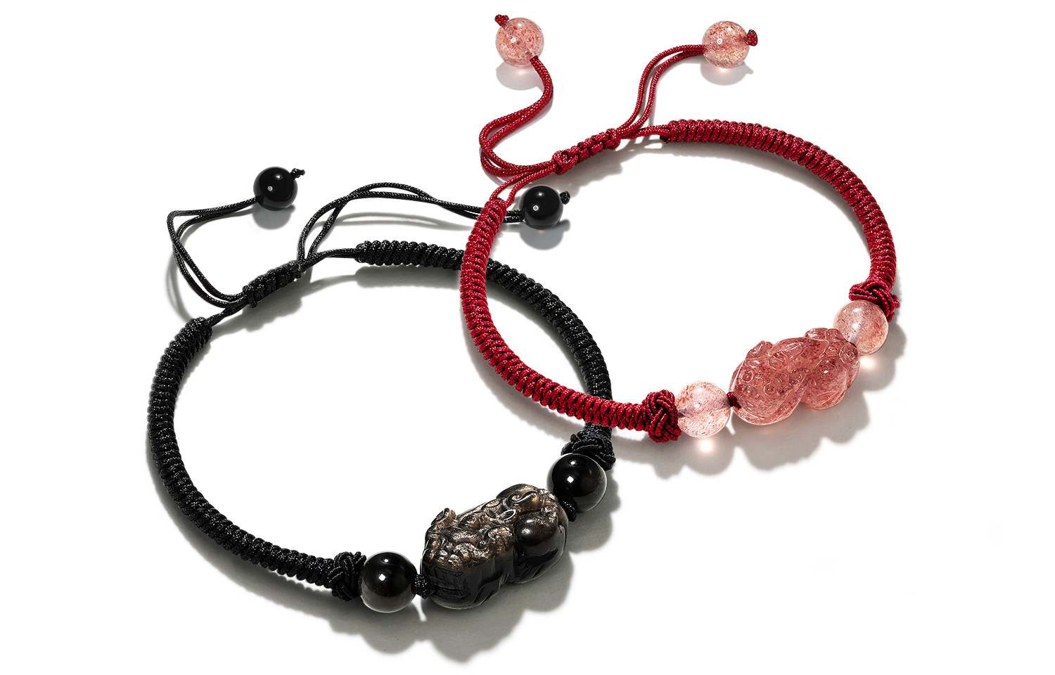 

STYLEJING Серебристый обсидиановый браслет Unisex