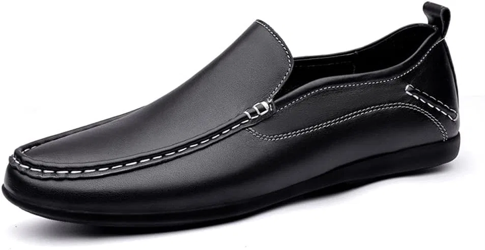 Мужские лоферы кожаные, модель Simple Venetian, Black PUGHGAETZF