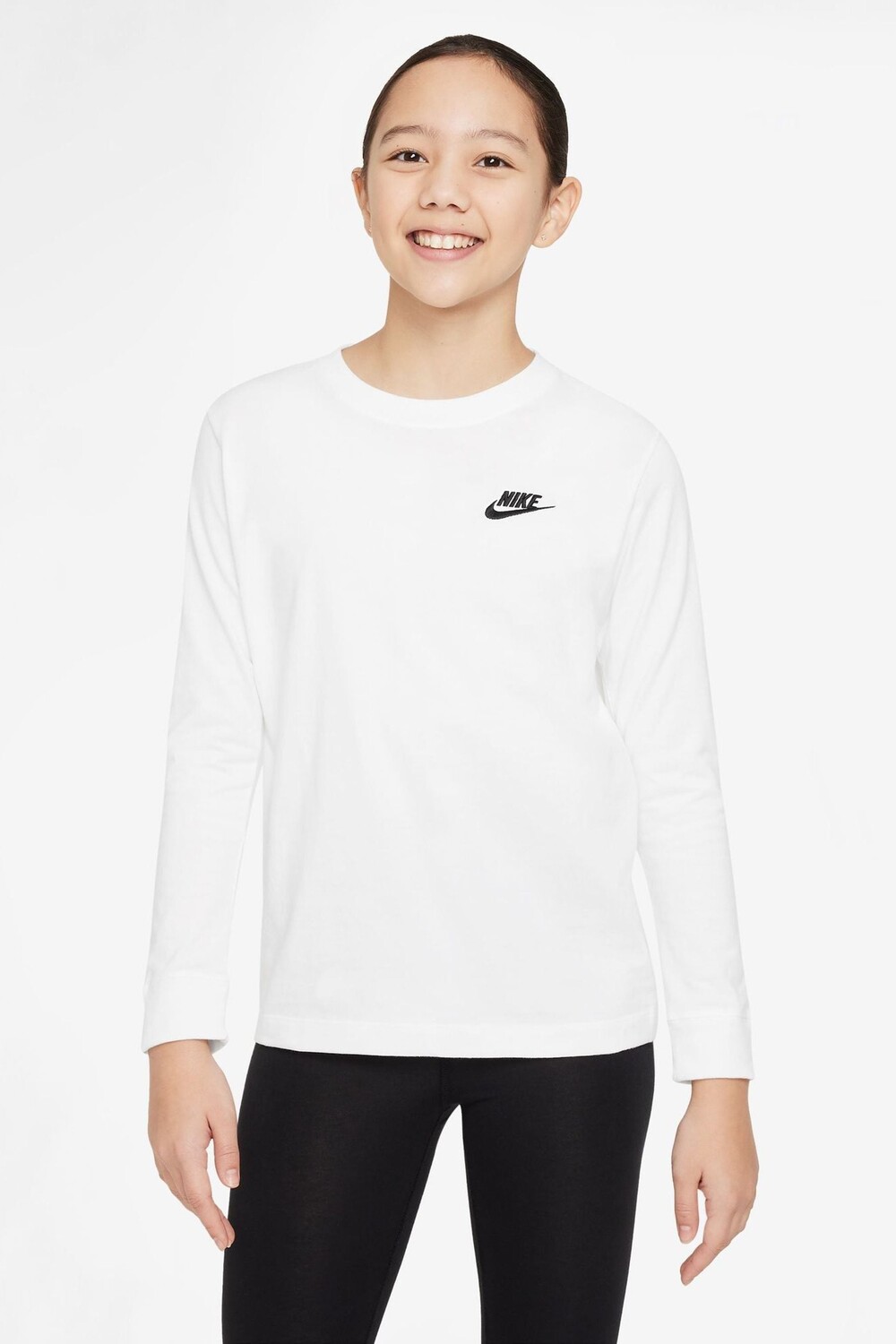 

Спортивная футболка с длинным рукавом из 100% хлопка Nike, белый