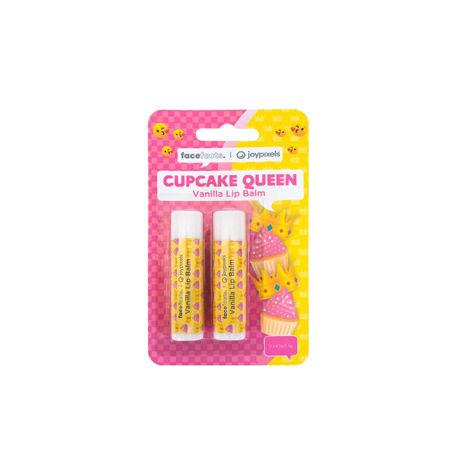 Бальзам для губ Face Facts Joy Pixels «Cupcake Queen» с ароматом ванили, 2 x 4.25 г Face Facts
