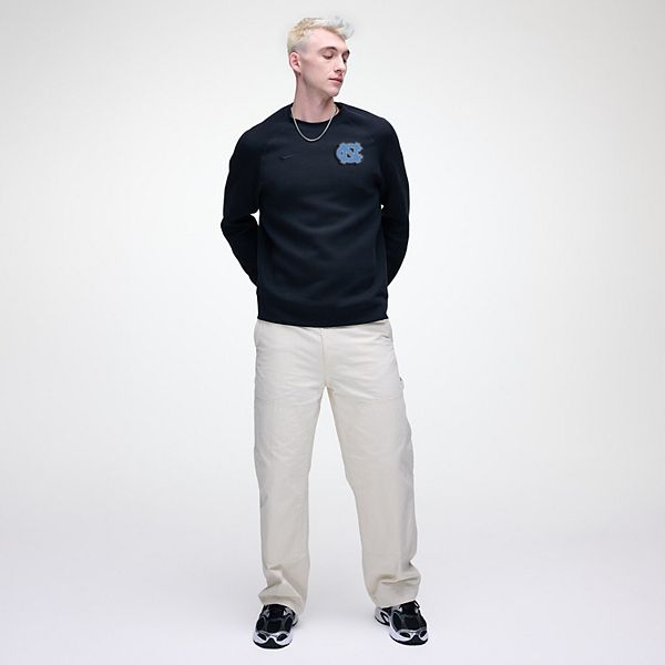 Мужской черный свитшот North Carolina Tar Heels Tech Fleece Raglan Nike — фото 4