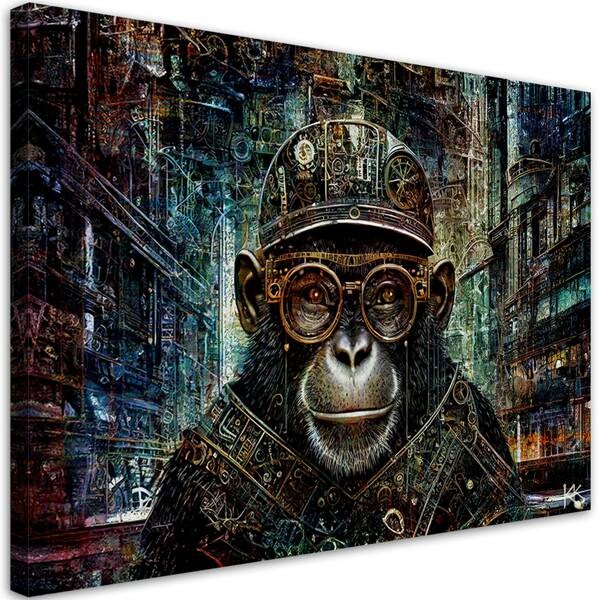 

Картина арт-принт KUNSTLOFT Cyber Simian Sentinel 1, серый