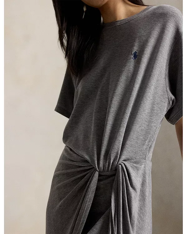 Платье-Футболка с перекрученным узором Ralph Lauren, Grey — фото 4